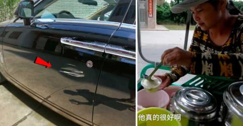 ម្ចាស់រថយន្ដ Rolls Royce មិនបានខឹងសម្បានិងអ្នកលក់តៅហ៊ូ ដែលធ្វើឲ្យឡានរបស់គាត់កោសរបកថ្នាំ ថែមទាំងធ្វើរឿងមួយដែលមនុស្សនឹកស្មានមិនដល់!