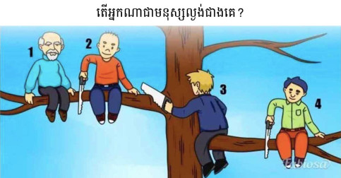 ជ្រើសមនុស្សល្ងង់បំផុតពីក្នុងរូបភាព និងបង្ហាញផ្នែកមួយនៃបុគ្គលិកលក្ខណៈរបស់អ្នក​ ១០០%