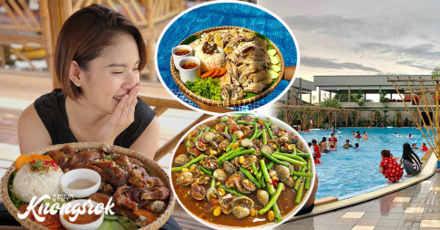 ម្យ៉ាងដែរទំនងរបស់គេ! ជួបឃ្លាន ទទួលទានអាហារក្បែរអាងទឹក ឆ្ងាញ់មិនធម្មតា!