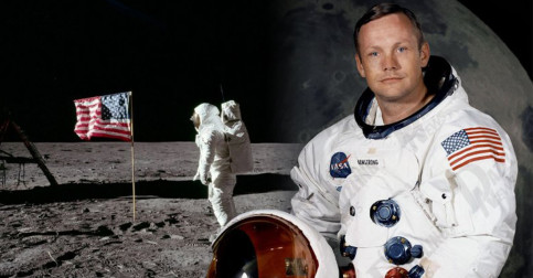 នីល អាមស្ត្រង (Neil Armstrong) មនុស្សជាតិដំបូងគេ បានជាន់ភពព្រះចន្ទ
