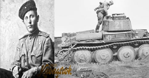 Ivan Sereda ជាចុងភៅរបស់​ទាហានសូវៀតក្នុង​សង្គ្រាមលោក​លើក​ទី​២​​ចាប់បាន​រថក្រោះ១និង​ទាហានអាល្លឺម៉ង៤នាក់​ប្រើ​តែ​ពូថៅមួយកាប់​អុសមួយ