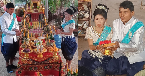 កូនក្រមុំ ៤៧ កូនកម្លោះ​ ២៥ !ស្នេហ៍ពិតមិនគិតពីអាយុ និងសម្រស់ទេ​ ចូលរួមអបអរសាទរដល់គូស្វាមីភរិយាមួយគូនេះផង !
