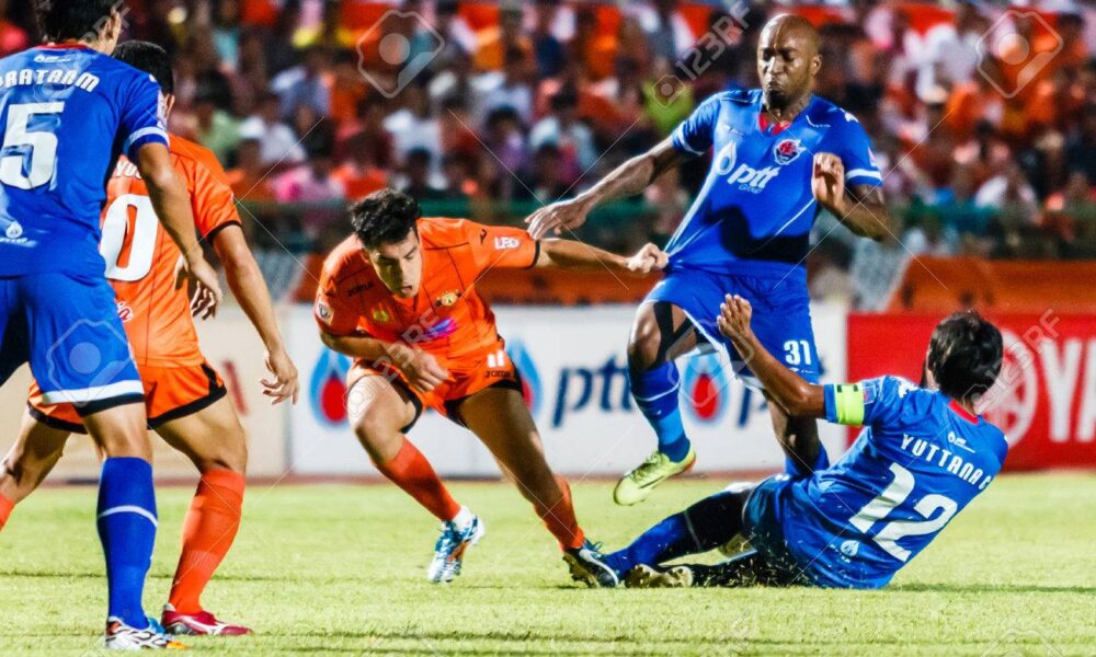 30958586 Sisaket Thailand August 13 Gorka Unda Of Sisaket Fc Orange In Action During Thai Premier League Betw 1000x600