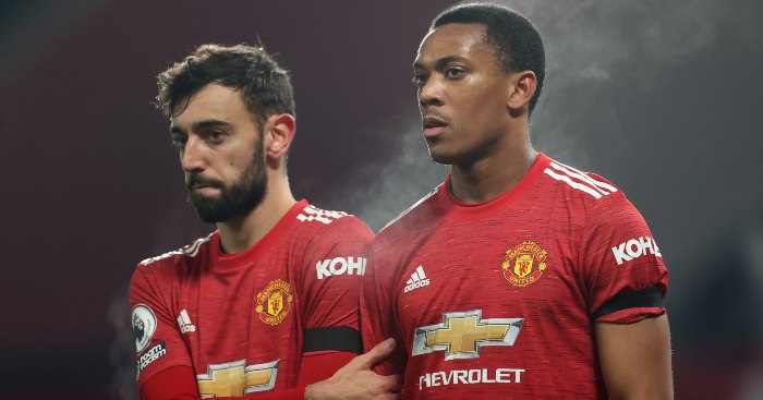 Anthony Martial Bruno Fernandes Man Utd