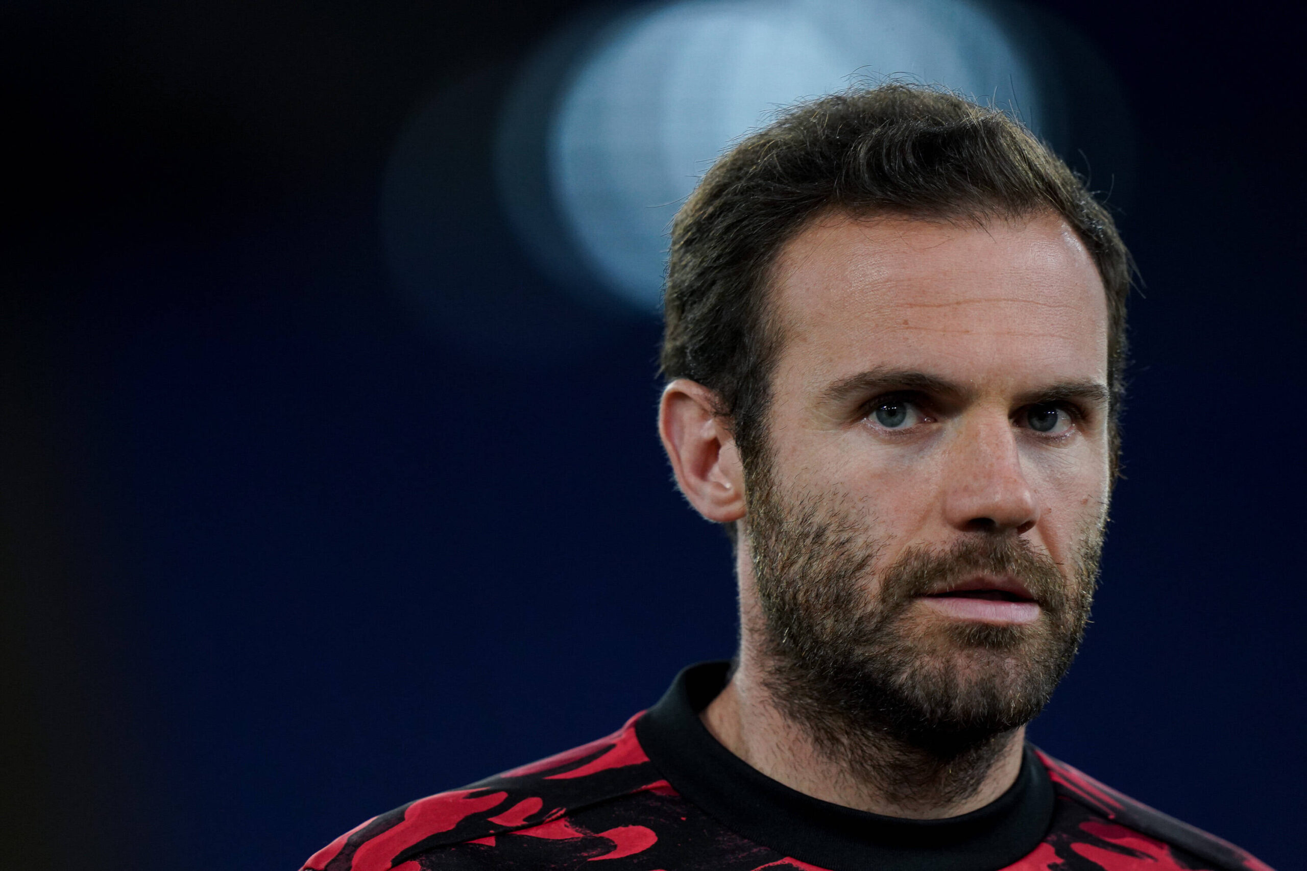 AS Roma V Manchester United, ManU UEFA Europa League Juan Mata Of Manchester United Looks On During The UEFA Europa Le