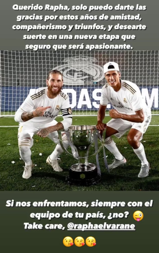 Sergio Ramos Message To Raphael Varane Over Man Utd Transfer 834e