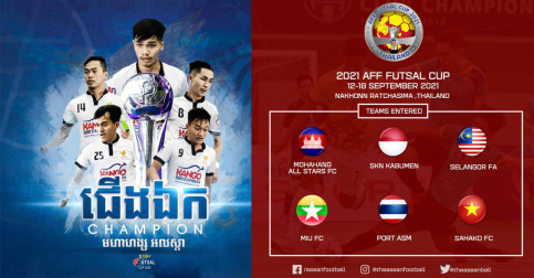Mohahang All Star FC របស់​កម្ពុជានឹង​ចូល​រួមប្រកួត 2021 AFF FUTSAL CUP