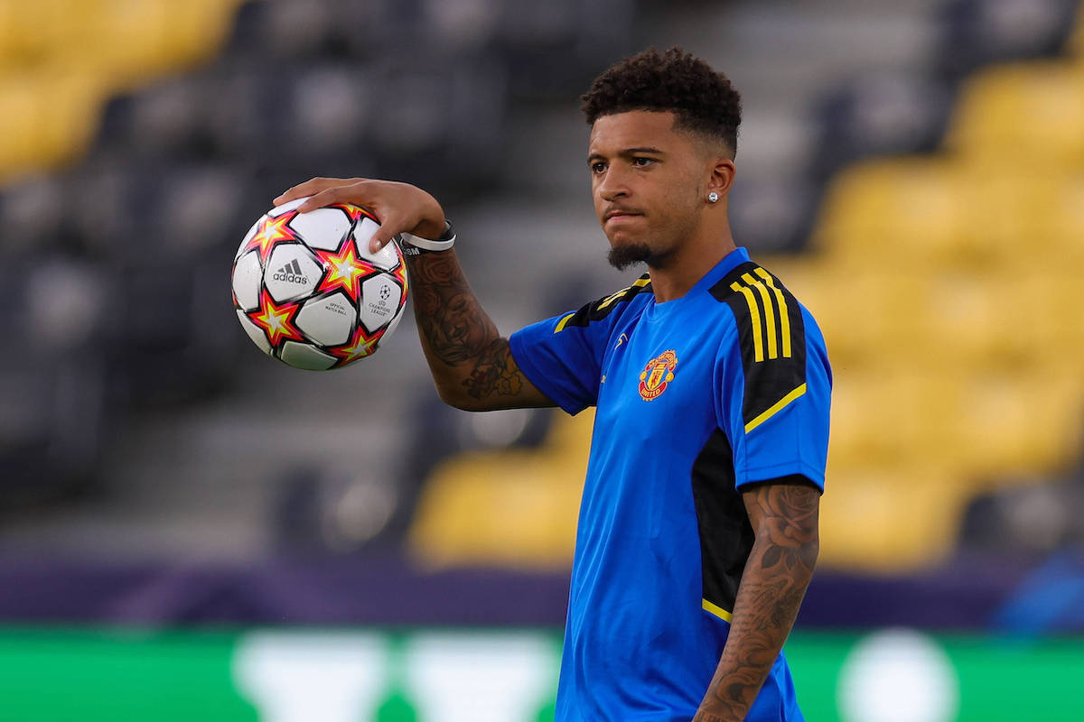 Manchester United, ManU UEFA Champions League Training Session Jadon Sancho (25) Of Manchester United During The Traini