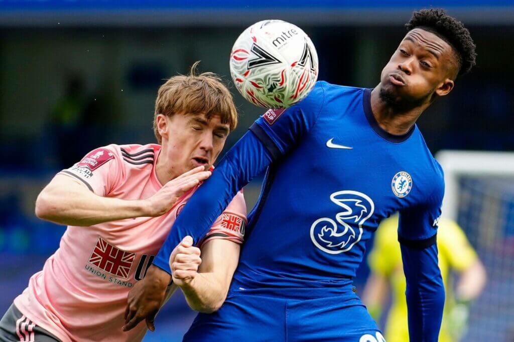 Mandatory Credit: Photo By Dave Shopland/IPS/Shutterstock (11824144an) Callum Hudson Odoi Of Chelsea Battles With Ben O