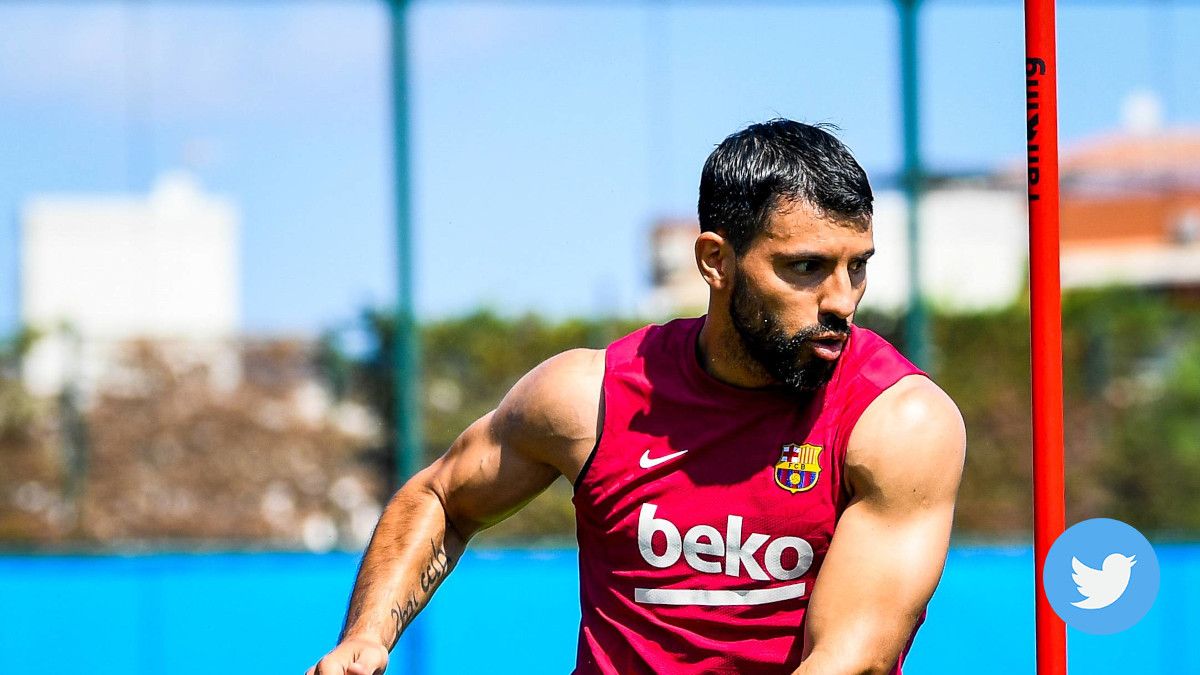 El Barcelona Posteo En Twitter Un Video De Agueero Antes De Entrenar En El Joan Gamper