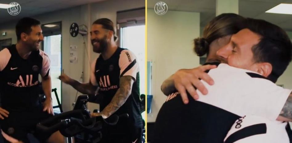 Messi And Sergio Ramos Hugs And A Good Feeling At