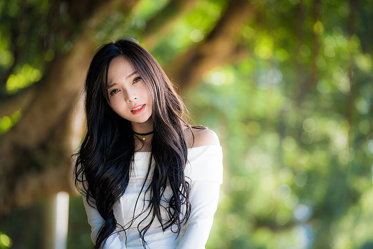 Asian Women Long Hair Wallpaper Preview