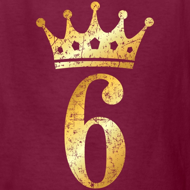 6th Birthday And Anniversary T Shirts Gifts For The Sixth Birthday A Crowned Number 6 For Six Years Old Kids And Children A Six Year Jubilee Or A