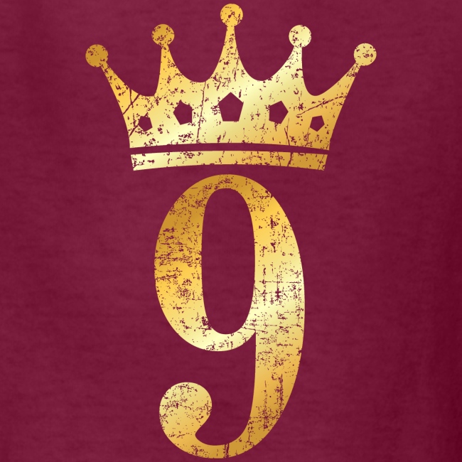 9th Birthday And Anniversary T Shirts Gifts For The Ninth Birthday A Crowned Number 9 For Nine Year Old Kids And Children A Nine Year Jubilee Or A