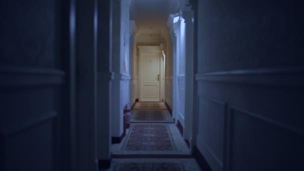 Stock Video Creepy Corridor In Haunted Hotel