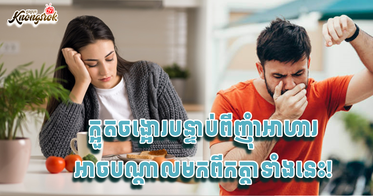 ក្អួតចង្អោរបន្ទាប់ពីញុំាអាហារ អាចបណ្តាលមកពីកត្តាទាំងនេះ!