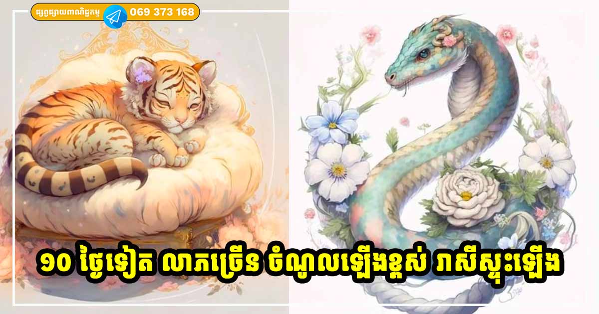 អ្នកឆ្នាំទាំង ៣ រយៈពេល ១០ ថ្ងៃទៀត លាភច្រើន ចំណូលឡើងខ្ពស់ រាសីស្ទុះឡើង