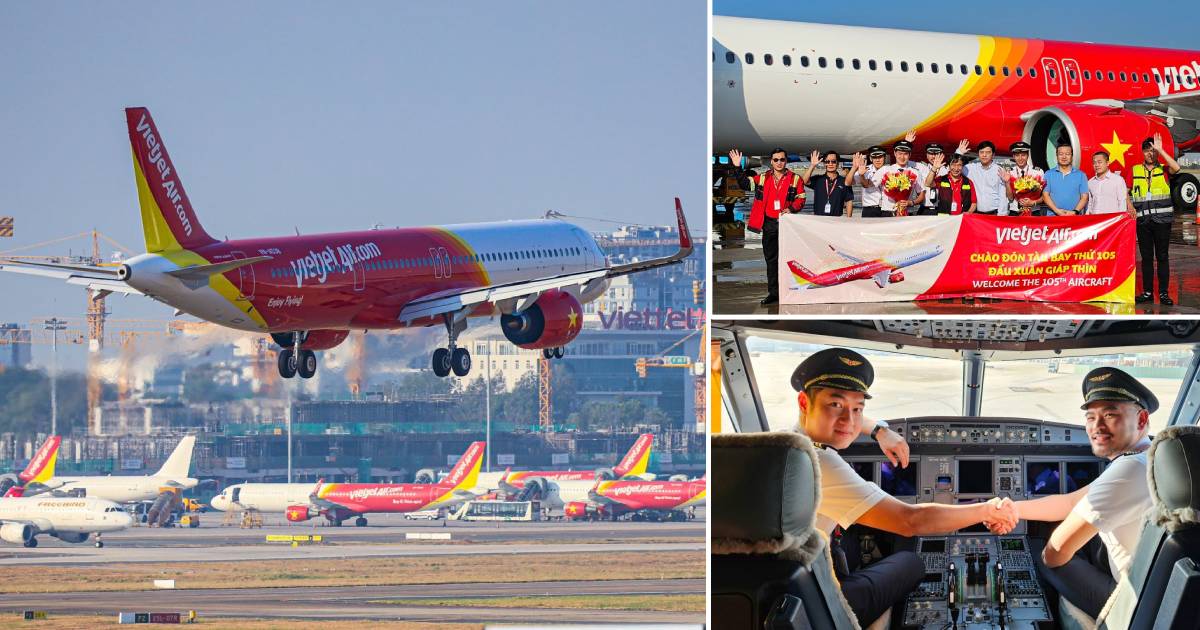 Vietjet បង្កើនប្រសិទ្ធភាពកងនាវាអាកាសចរណ៍របស់ខ្លួន  ជាមួយនឹងការដាក់ដំណើរការយន្តហោះទី 105
