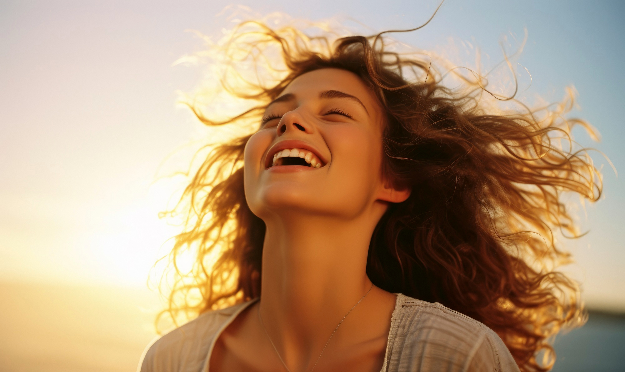 Medium Shot Woman Having Fun Outdoors