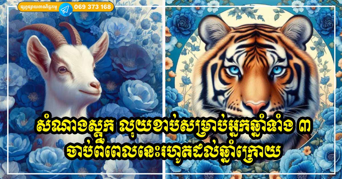 លុយហូរចូលដូចទឹក សម្រាប់អ្នកឆ្នាំទាំង ៣ នេះ ចាប់ពីពាក់កណ្ដាលឆ្នាំ ២០២៤ រហូតដល់ឆ្នាំ ២០២៥