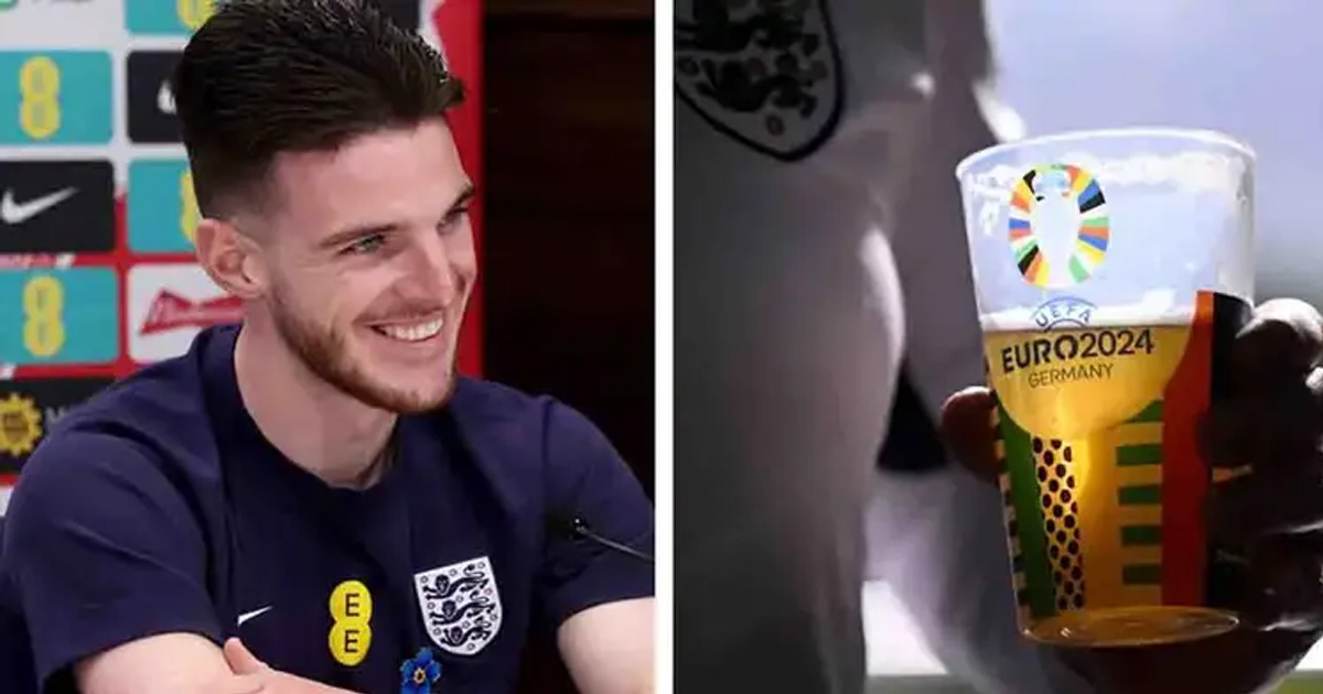 Declan Rice ថា បើ​អង់គ្លេសឈ្នះ Euro 2024 គាត់​នឹងឈប់ផឹក Beer លាយទឹកក្រូចឆ្មាហើយ