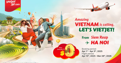 Vietjet ពង្រីក​បណ្តាញហោះហើរជា​សាកល​ជាមួយ​នឹង​ផ្លូវ​ថ្មី​ចំនួន​បួន​រវាង​វៀតណាម-ចិន