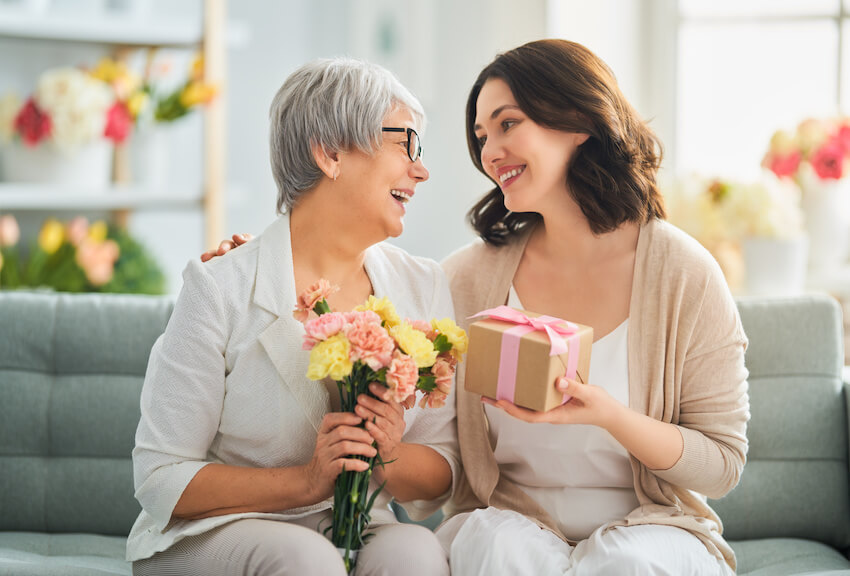 Daughter Giving Her Mother A Gift