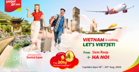 អបអរសាទរទិវាជាតិវៀតណាមជាមួយនឹងការផ្តល់ជូនការបញ្ចុះតម្លៃសំបុត្រពិសេសពី Vietjet សម្រាប់គ្រប់ជើងហោះហើរទាំងអស់