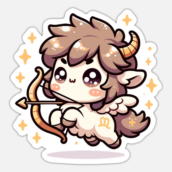 Sagittarius Zodiac Sign Kawaii Character Astrology Sticker