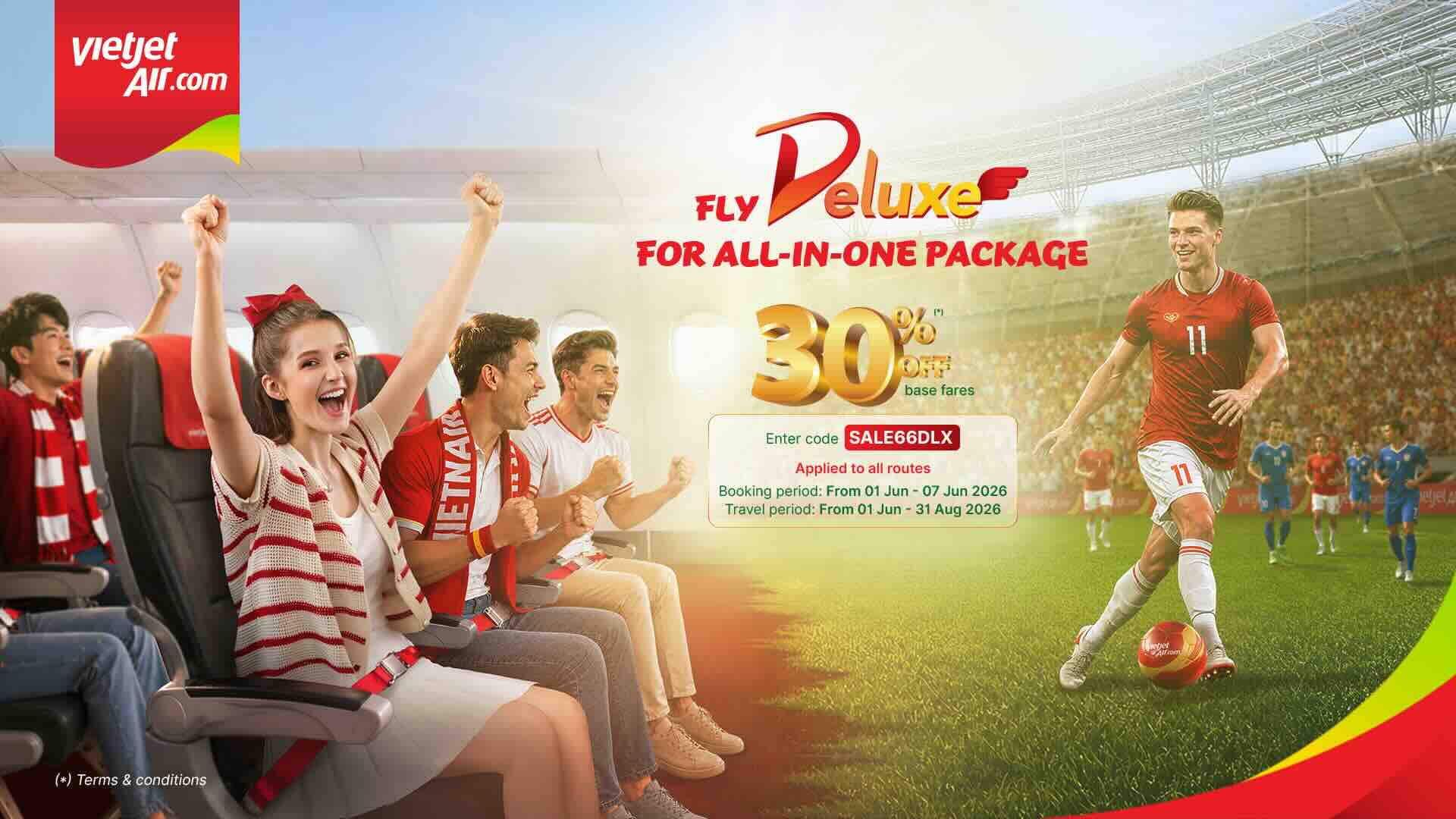 Vietjet កំពុងលក់សំបុត្របញ្ចុះតម្លៃចំនួន ១២ លានសំបុត្រ ផ្តល់ជូនជម្រើសធ្វើដំណើរថ្មីទៅកាន់អឺរ៉ុប Vietjet កំពុងលក់សំបុត្របញ្ចុះតម្លៃចំនួន ១២ លានសំបុត្រ ផ្តល់ជូនជម្រើសធ្វើដំណើរថ្មីទៅកាន់អឺរ៉ុប
