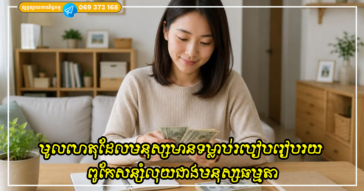 មូលហេតុ ដែលមនុស្សមានទម្លាប់របៀបរៀបរយ ពូកែសន្សំលុយជាងមនុស្សធម្មតា មូលហេតុ ដែលមនុស្សមានទម្លាប់របៀបរៀបរយ ពូកែសន្សំលុយជាងមនុស្សធម្មតា