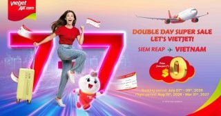 Vietjet លក់សំបុត្របញ្ចុះតម្លៃថ្ងៃទី៧ខែ៧ ដែលមានតម្លៃចាប់ពី 0 និង 20% លើតម្លៃសំបុត្រថ្នាក់ពិសេស