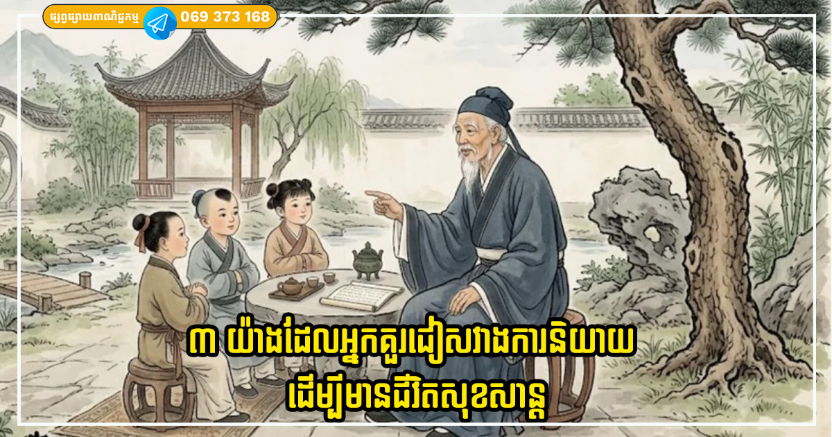 ៣ យ៉ាងដែលអ្នកគួរជៀសវាងការនិយាយ ដើម្បីជីវិតដ៏សុខសាន្តជាងមុន ៣ យ៉ាងដែលអ្នកគួរជៀសវាងការនិយាយ ដើម្បីជីវិតដ៏សុខសាន្តជាងមុន
