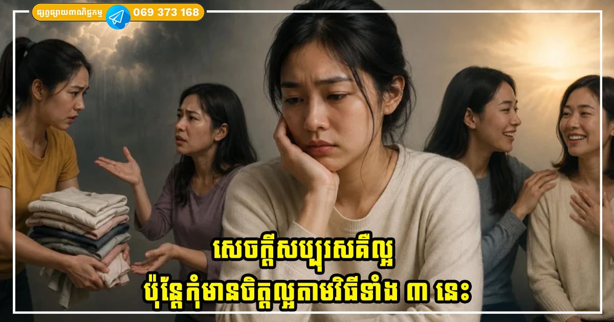 សេចក្តីសប្បុរសគឺល្អ ប៉ុន្តែកុំមានចិត្តល្អតាមវិធីទាំង ៣ នេះ