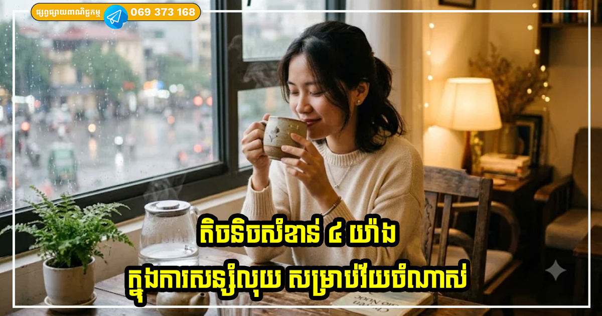 តិចនិចសំខាន់ ៤ យ៉ាងក្នុងការសន្សំលុយ សម្រាប់វ័យចំណាស់ដ៏សុខសាន្ត
