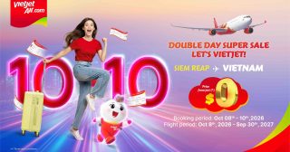 Vietjet ផ្តល់ជូនសំបុត្រតម្លៃសូន្យ 0 ដុល្លារអាមេរិកឡើងទៅ ស្របពេលដាក់ឱ្យដំណើរការជើងហោះហើរអន្តរជាតិថ្មីៗ