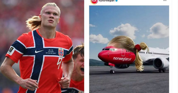 Erling Haaland ប្តឹងក្រុមហ៊ុនអាកាសចរណ៍ Norwegian ជុំវិញការប្រើប្រាស់រូបរាងរបស់ខ្លួនក្នុងការផ្សព្វផ្សាយ 3